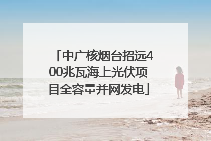 中广核烟台招远400兆瓦海上光伏项目全容量并网发电